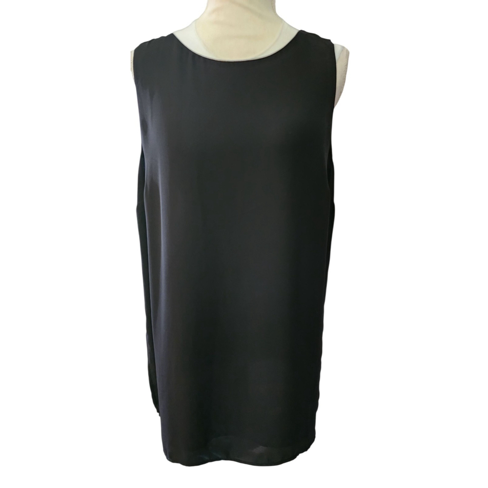 Chico's Lined Sleeveless Blouse Tank Top Women's L Black - Picture 1 of 11